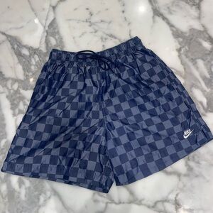 Nike gingham print nylon shorts